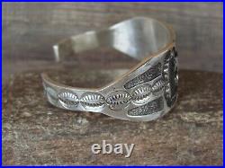 Navajo Sterling Silver Cast Horse Cuff Bracelet by Emerson Kinsel