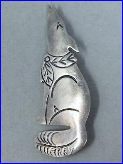 Navajo Sterling Silver Coyote Pin
