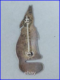Navajo Sterling Silver Coyote Pin