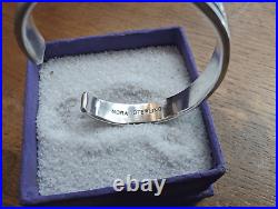 Navajo Sterling Silver Deep Stamp Cuff Bracelet by NORA 35 Grams