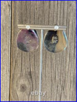 Navajo Sterling Silver Egyptian Turquoise Earrings. OC