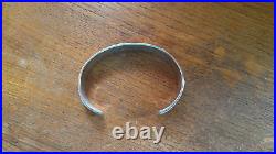 Navajo Sterling Silver Etched Cuff Bracelet by Ray (Raynard) Scott 36 Grams