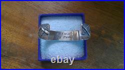 Navajo Sterling Silver Etched Cuff Bracelet by Ray (Raynard) Scott 36 Grams