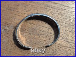 Navajo Sterling Silver Etched Cuff by Dennis Ramone 43 Grams