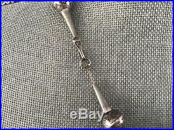 Navajo Sterling Silver Hand Stamped Bench Bead Necklace 31 sterling pearls
