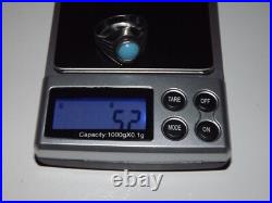 Navajo Sterling Silver Handmade Turquoise Sleeping Beauty Ring