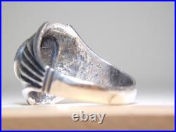 Navajo Sterling Silver Handmade Turquoise Sleeping Beauty Ring