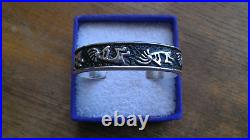 Navajo Sterling Silver Kokopelli Cuff by Alvin Thompson 51 Grams