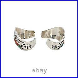 Navajo Sterling Silver Multi Stone Overlay Cuff Bracelet by Sam Gray