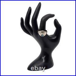 Navajo Sterling Silver Native American Shadowbox Paw Ring Mens Size 11 Navajo Sterling Silver Native American Shadowbox Paw Ring Mens Size 11