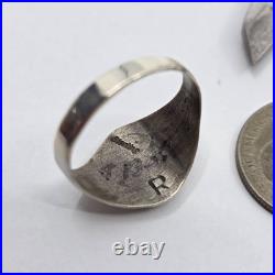 Navajo Sterling Silver Native American Shadowbox Paw Ring Mens Size 11 Navajo Sterling Silver Native American Shadowbox Paw Ring Mens Size 11