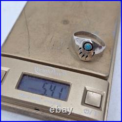Navajo Sterling Silver Native American Shadowbox Paw Ring Mens Size 11 Navajo Sterling Silver Native American Shadowbox Paw Ring Mens Size 11