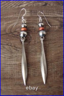 Navajo Sterling Silver Pearl Spiny Oyster Earrings Navajo Sterling Silver Pearl Spiny Oyster Earrings