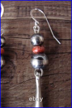 Navajo Sterling Silver Pearl Spiny Oyster Earrings Navajo Sterling Silver Pearl Spiny Oyster Earrings