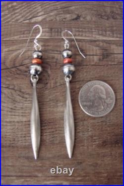 Navajo Sterling Silver Pearl Spiny Oyster Earrings Navajo Sterling Silver Pearl Spiny Oyster Earrings