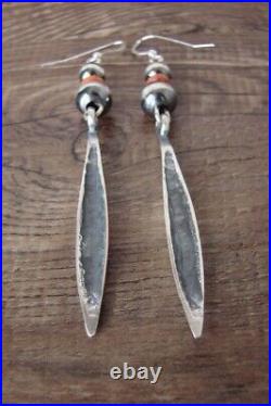 Navajo Sterling Silver Pearl Spiny Oyster Earrings Navajo Sterling Silver Pearl Spiny Oyster Earrings