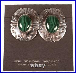 Navajo Sterling Silver Post Earrings By BAL ca. 2000 Size 1.25 L x 1 W