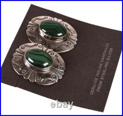 Navajo Sterling Silver Post Earrings By BAL ca. 2000 Size 1.25 L x 1 W