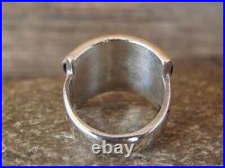 Navajo Sterling Silver Ribbed Melon Ring by Thomas Charley Size 8.5
