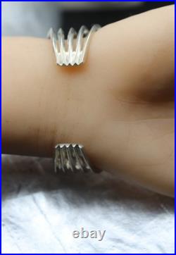 Navajo Sterling Silver Scenic Pueblo Night Sky Inlay Turquoise Planets Moon CUFF