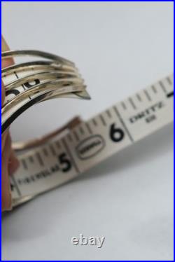 Navajo Sterling Silver Scenic Pueblo Night Sky Inlay Turquoise Planets Moon CUFF