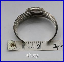 Navajo Sterling Silver Scenic Pueblo Night Sky Inlay Turquoise Planets Moon CUFF