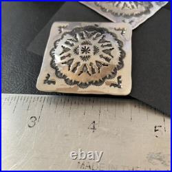 Navajo Sterling Silver Stamped Earrings Native American Handmade 1667