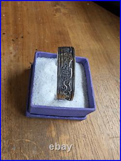 Navajo Sterling Silver Storyteller Overlay Cuff by Masha 32 Grams