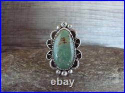 Navajo Sterling Silver Turquoise Adjustable Ring Size 8 to 11 Albert Cleveland