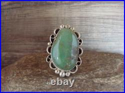Navajo Sterling Silver Turquoise Adjustable Ring Size 8 to 11 Albert Cleveland