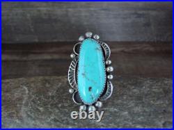 Navajo Sterling Silver Turquoise Adjustable Ring Size 8 to 11 Albert Cleveland