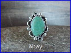 Navajo Sterling Silver Turquoise Adjustable Ring Size 8 to 11 Albert Cleveland