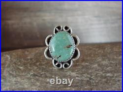 Navajo Sterling Silver Turquoise Adjustable Ring Size 8 to 11 Albert Cleveland