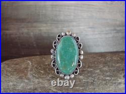 Navajo Sterling Silver Turquoise Adjustable Ring Size 8 to 11 Albert Cleveland
