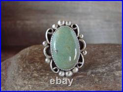Navajo Sterling Silver Turquoise Adjustable Ring Size 8 to 11 Albert Cleveland