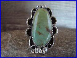 Navajo Sterling Silver Turquoise Adjustable Ring Size 8 to 11 Albert Cleveland