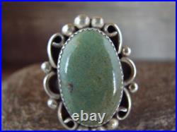Navajo Sterling Silver Turquoise Adjustable Ring Size 8 to 11 Albert Cleveland