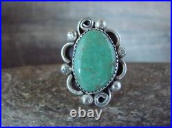 Navajo Sterling Silver Turquoise Adjustable Ring Size 8 to 11 Albert Cleveland