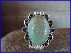 Navajo Sterling Silver Turquoise Adjustable Ring Size 8 to 11 Albert Cleveland