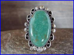 Navajo Sterling Silver Turquoise Adjustable Ring Size 8 to 11 Albert Cleveland