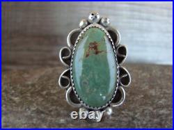 Navajo Sterling Silver Turquoise Adjustable Ring Size 8 to 11 Albert Cleveland