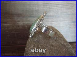 Navajo Sterling Silver Turquoise Adjustable Ring Size 8 to 11 Albert Cleveland