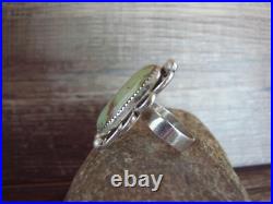 Navajo Sterling Silver Turquoise Adjustable Ring Size 8 to 11 Albert Cleveland