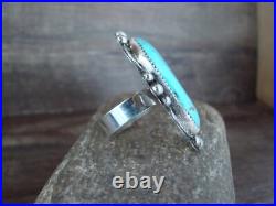 Navajo Sterling Silver Turquoise Adjustable Ring Size 8 to 11 Albert Cleveland