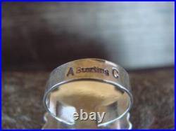 Navajo Sterling Silver Turquoise Adjustable Ring Size 8 to 11 Albert Cleveland