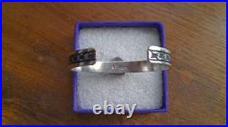 Navajo Sterling Silver Turquoise Cuff by Rick Enriquez 23 Grams