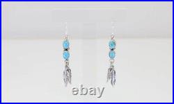 Navajo Sterling Silver Turquoise Dangling Earring's By Annie Spencer