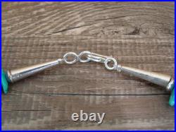 Navajo Sterling Silver Turquoise & Lapis Nugget Stone 20 Necklace by I. John