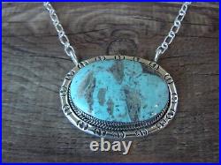 Navajo Sterling Silver & Turquoise Link Necklace Belin