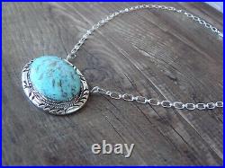 Navajo Sterling Silver & Turquoise Link Necklace Belin